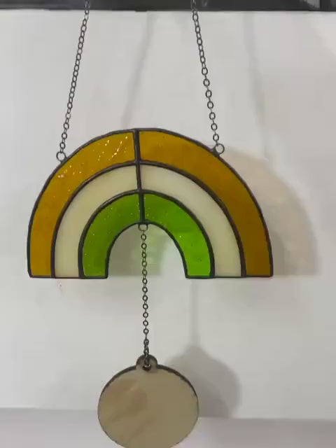 Stained Glass Rainbow Suncatcher | Personalized Pet Memorial, Nursery Decor