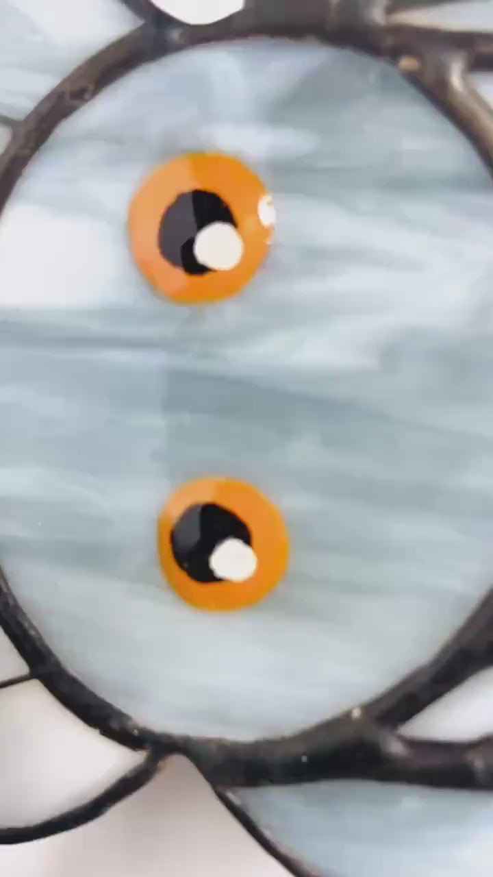 Stained Glass Bat Suncatcher: Halloween Gothic Window Decor