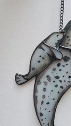 Stained Glass Bird Suncatcher, Sea Glass Art, Bookshelf Decor, Coastal Home Decor, Nautical Gift, Ocean Art, Unique Holiday Gift for Her